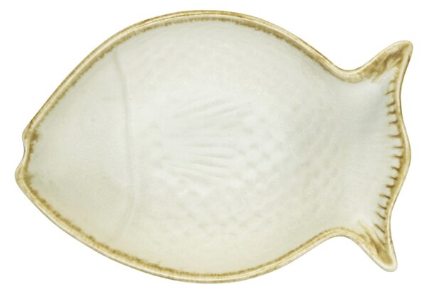 Kameninová mištička Fish Off White