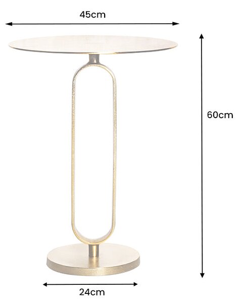 Bočný stolík ELEGANCE 60 cm zlatý