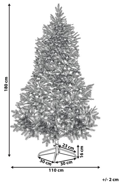 Umelý vianočný stromček biely syntetický materiál 180 cm zasnežený nastaviteľné vetvy sviatočný