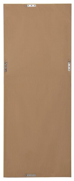 Nástenné zrkadlo krémová biela strieborná syntetický materiál sklo 130 x 50 cm obdĺžnikový tvar moderný vintage štýl obývačka spálňa