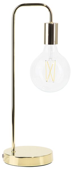 Stolná lampa zlatá kov 48 cm bez tienidla lesklá povrchová úprava moderný industriálny štýl obývačka spálňa kancelária