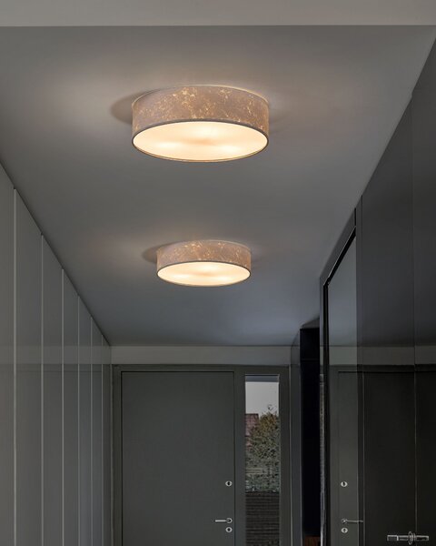 Stropná lampa strieborná zmes bavlny a polyesteru ø 45 cm na strop moderný boho štýl obývačka spálňa jedáleň