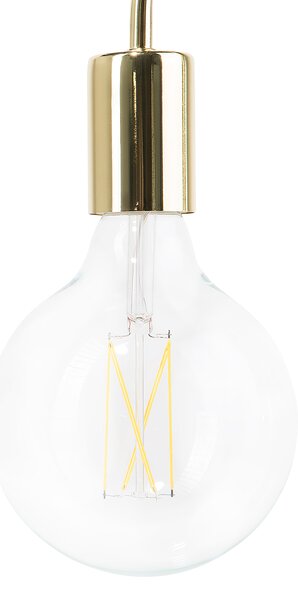 Stolná lampa zlatá kov 48 cm bez tienidla lesklá povrchová úprava moderný industriálny štýl obývačka spálňa kancelária