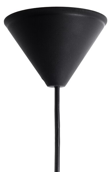 Závesná lampa prírodná béžová ratan syntetický materiál tvar zvona na strop boho štýl obývačka jedáleň