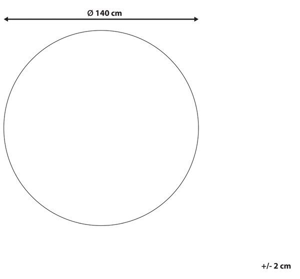 Koberec béžová čierna juta 140 x 140 cm krátky vlas Boho špirála strojovo tkaná guľatá