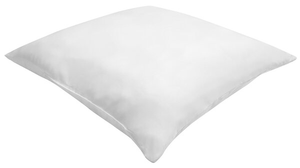 Vankúš biely poťah z mikrovlákna polyesterová výplň 80 x 80 cm nízky profil spálňa