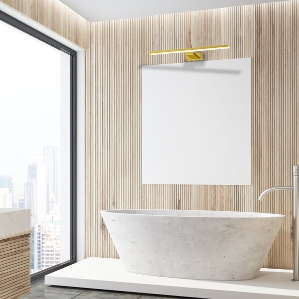 LED kúpeľňové osvetlenie zrkadla SHINE LED/13,8W/230V 60 cm IP44 zlaté