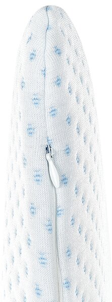 Vankúš z pamäťovej peny biely polyesterový textilný podpora krku ortopedický antialergický 55 x 35 cm