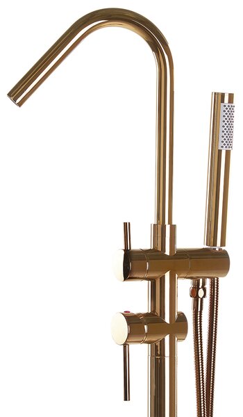 Kúpeľňová vaňová batéria 118 cm medená voľne stojaca s ručnou sprchou moderná