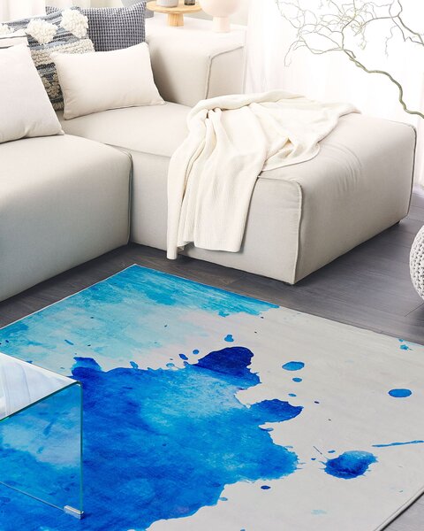 Koberec viacfarebný polyester 140 x 200 cm abstraktný vzor s krátkym vlasom moderný štýl obývačka spálňa