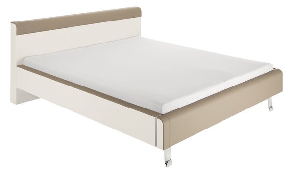 GENTIS masívna posteľ v kombinácii s kožou