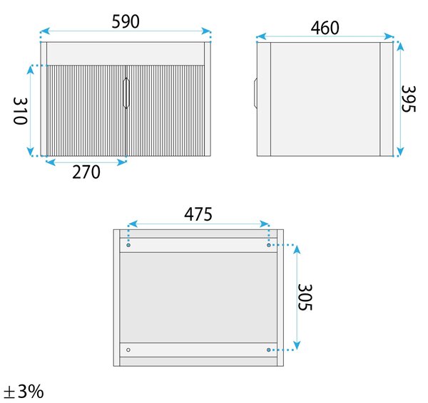 Súprava kúpeľňového nábytku s umývadlom Astor 60cm Grey