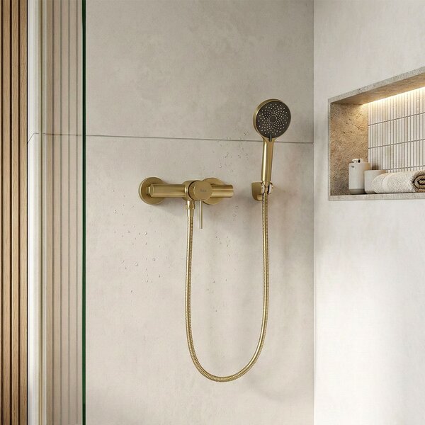 Sprchová batéria REA Lungo Stripe BRUSH GOLD