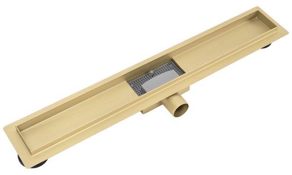 Odtokový žľab Rea Neox brush gold 70