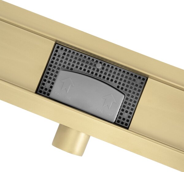 Odtokový žľab Rea Neox brush gold 70