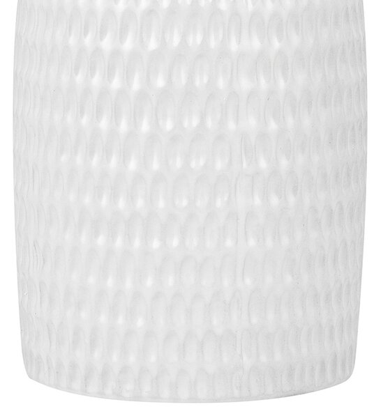 Dekoratívna stolná váza biela kameninová 25 cm bytové doplnky do interiéru moderný štýl doplnky