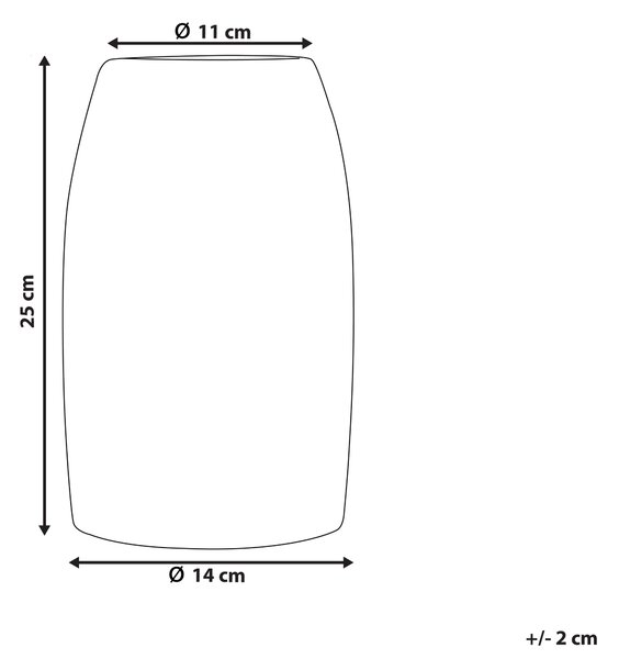 Dekoratívna stolná váza biela kameninová 25 cm bytové doplnky do interiéru moderný štýl doplnky