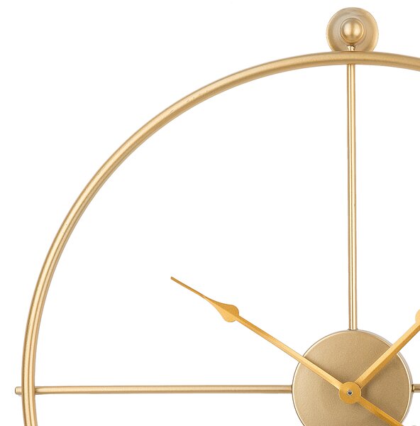 Nástenné hodiny zlaté železo bez číslic Ø 50 cm moderný minimalistický dizajn doplnky