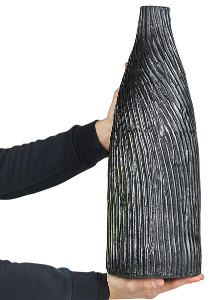 Dekoratívna váza čierna 50 cm terakotová minimalistická moderná škandinávsky štýl