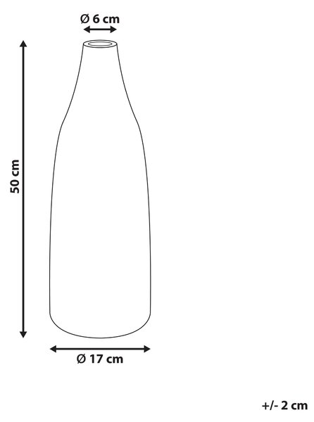 Dekoratívna váza čierna 50 cm terakotová minimalistická moderná škandinávsky štýl