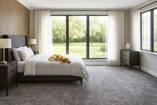 Condor Carpets , Metrážny koberec Serena 6602, na mieru, šíře 4m,5m, šedá, filc, obývacia izba