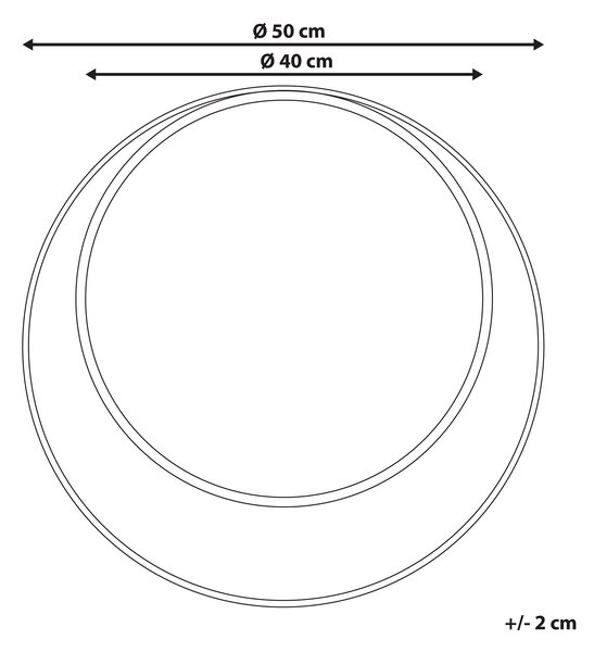 Nástenné zrkadlo čierna kov železo sklo ø 50 cm okrúhly tvar moderný minimalistický štýl obývačka spálňa