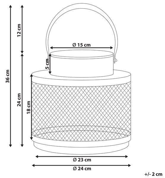 Lampáš čierny kovový 24 cm minimalistický svietnik industriálny štýl dizajnový doplnok