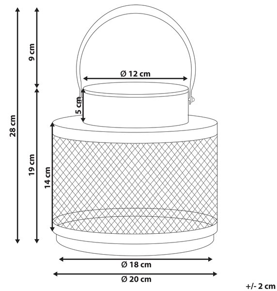 Lampáš čierny kovový 19 cm minimalistický svietnik industriálny štýl dizajnový doplnok