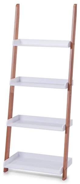 Rebrík 18632 biela/bambus