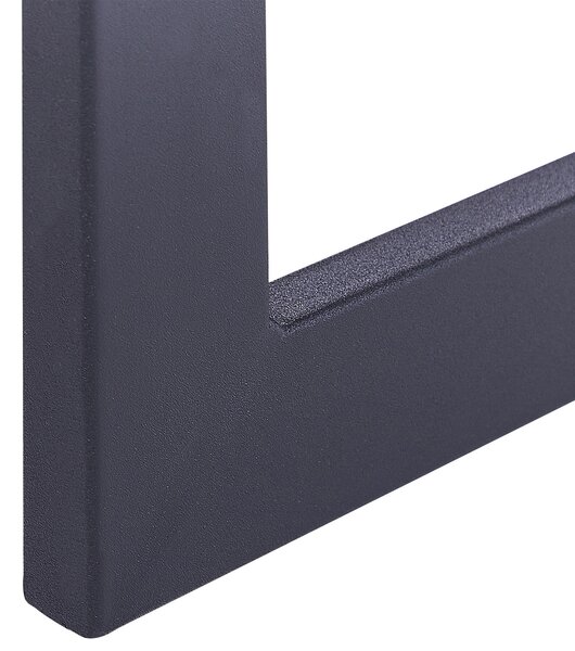 Písací stôl svetlé drevo a čierna MDF 120 x 55 cm oceľový rám 2 úložné zásuvky domáca kancelária