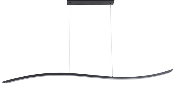 Závesné svietidlo čierne kovové integrované LED svetlo závesná lampa moderný dizajn