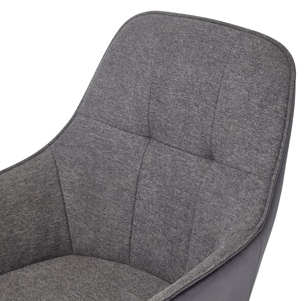 KONDELA Otočné jedálenské kreslo, sivá Velvet látka, FEREL