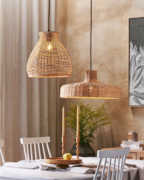Závesná lampa prírodné ratanové tienidlo ručne vyrobené stropné svietidlo boho štýl