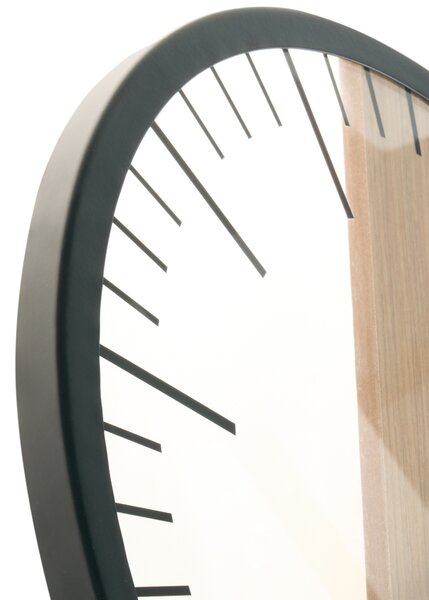 Nástenné hodiny čierne syntetický materiál ø 38 cm moderný dizajn bez číslic bytové doplnky obývacia izba