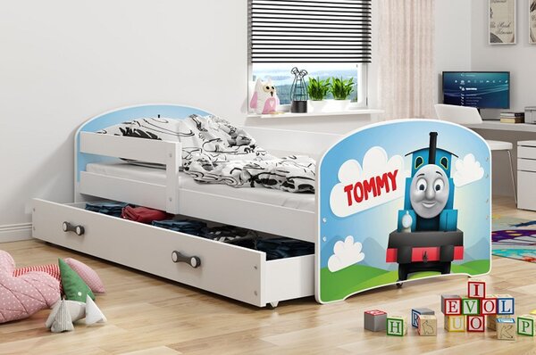 Detská posteľ LUKI 1 160x80 cm Biela Tommy