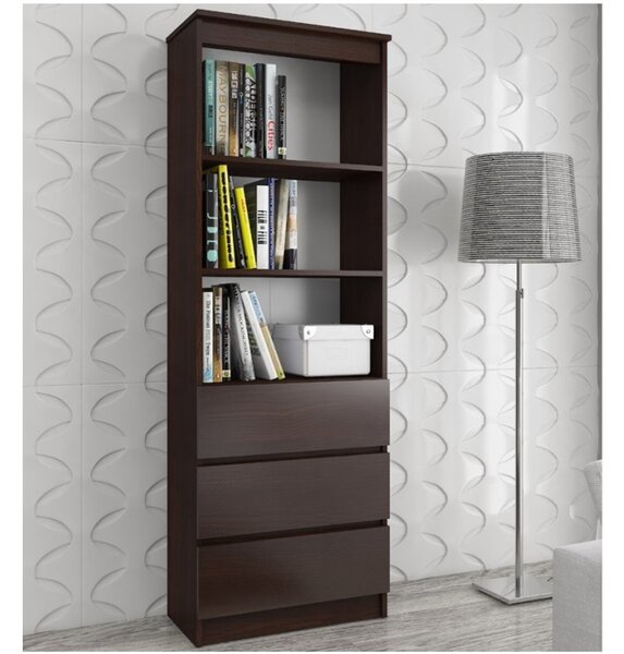 Regál R 60 cm CLP 3 zásuvky 2 poličky wenge