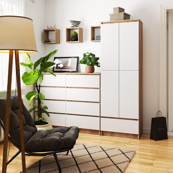 Regál R60 2D 1SZ-sonoma / biela