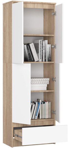 Regál R60 2D 1SZ-sonoma / biela