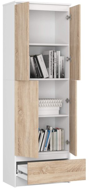 Regál R60 2D 1SZ-biela / sonoma