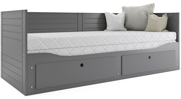 Výsuvná detská posteľ HERMES sivá 200x90 cm