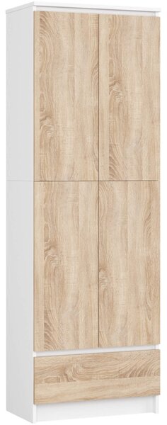 Regál R60 2D 1SZ-biela / sonoma