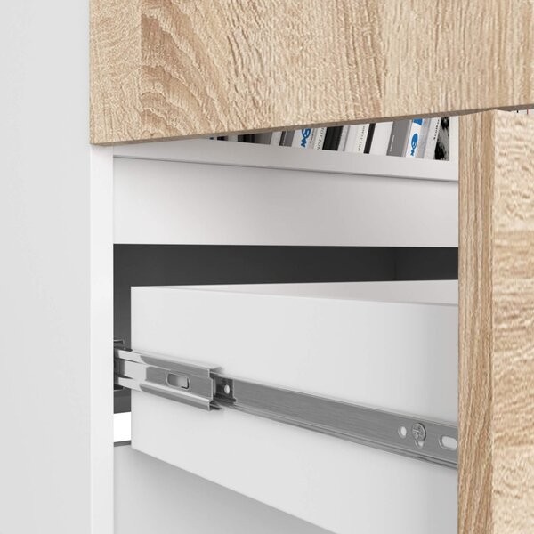 Regál R60 2D 1SZ-biela / sonoma