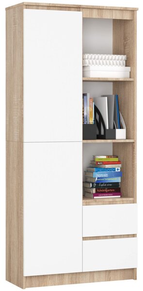 Regál R 80 cm CLP R11 dub sonoma/biela