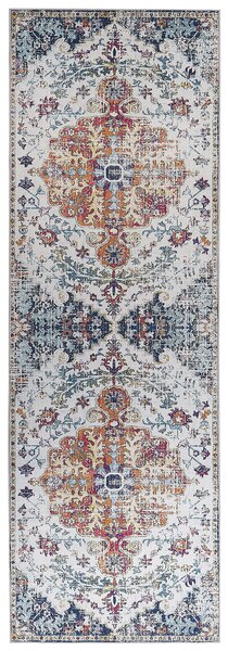 Koberec viacfarebný polyester 80 x 240 cm s orientálnym vzorom behúň moderná kuchyňa chodba