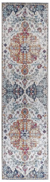 Koberec viacfarebný polyester 80 x 300 cm s orientálnym vzorom behúň moderná kuchyňa chodba