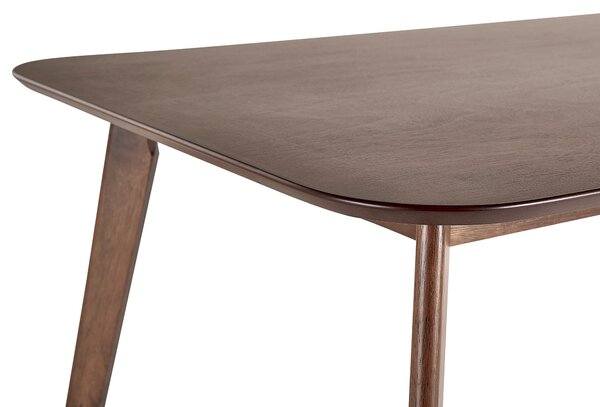 Jedálenský stôl tmavý mahagón MDF 150 x 90 cm obdĺžnikový tradičný retro dizajn