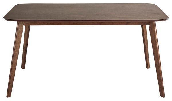Jedálenský stôl tmavý mahagón MDF 150 x 90 cm obdĺžnikový tradičný retro dizajn