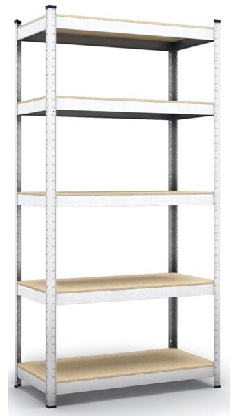 Kovový regál ECONOMY 180x90x40 5 políc - pozinkovaný + úložné boxy TRUCK 29x20x15 cm