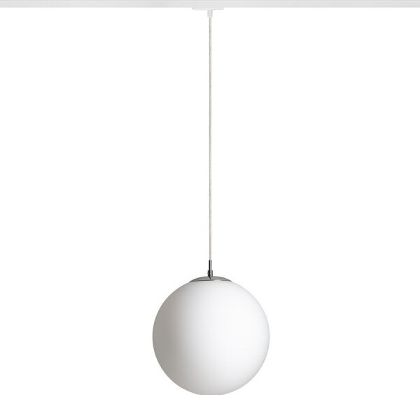 RENDL LUNA 30 pre jednookr. lištu opálové sklo/chróm 230V E27 15W R13966