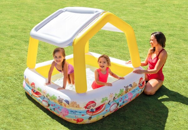 Intex nafukovací detský bazénik Akvárium so strieškou 57470, 157×157×122 cm 157470 - Bazén